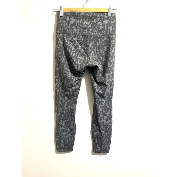 Lululemon Wunder Train High-Rise Tight 25" Print Heathered Black Asphalt Grey 6 - Picture 5 of 7
